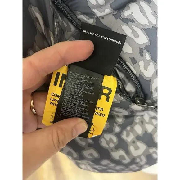 NWOT North Face Girl's Leopard Mossbud Swirl Reversable Jacket - Size L 14/16 - Picture 4 of 6